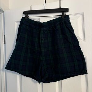 Flannel Plaid Green and Blue boxers